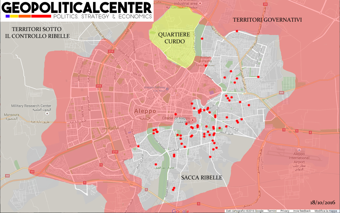 Strike Russi su Aleppo Est, la nostra mappa